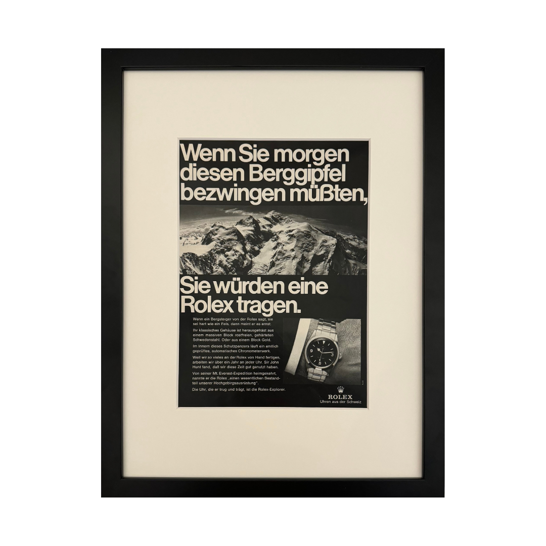 Rolex Berggipfel | VINTAGE WERBEANZEIGE