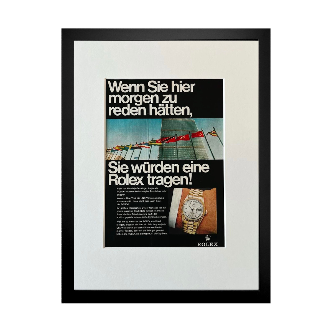 Rolex Rede (farbig) | VINTAGE WERBEANZEIGE