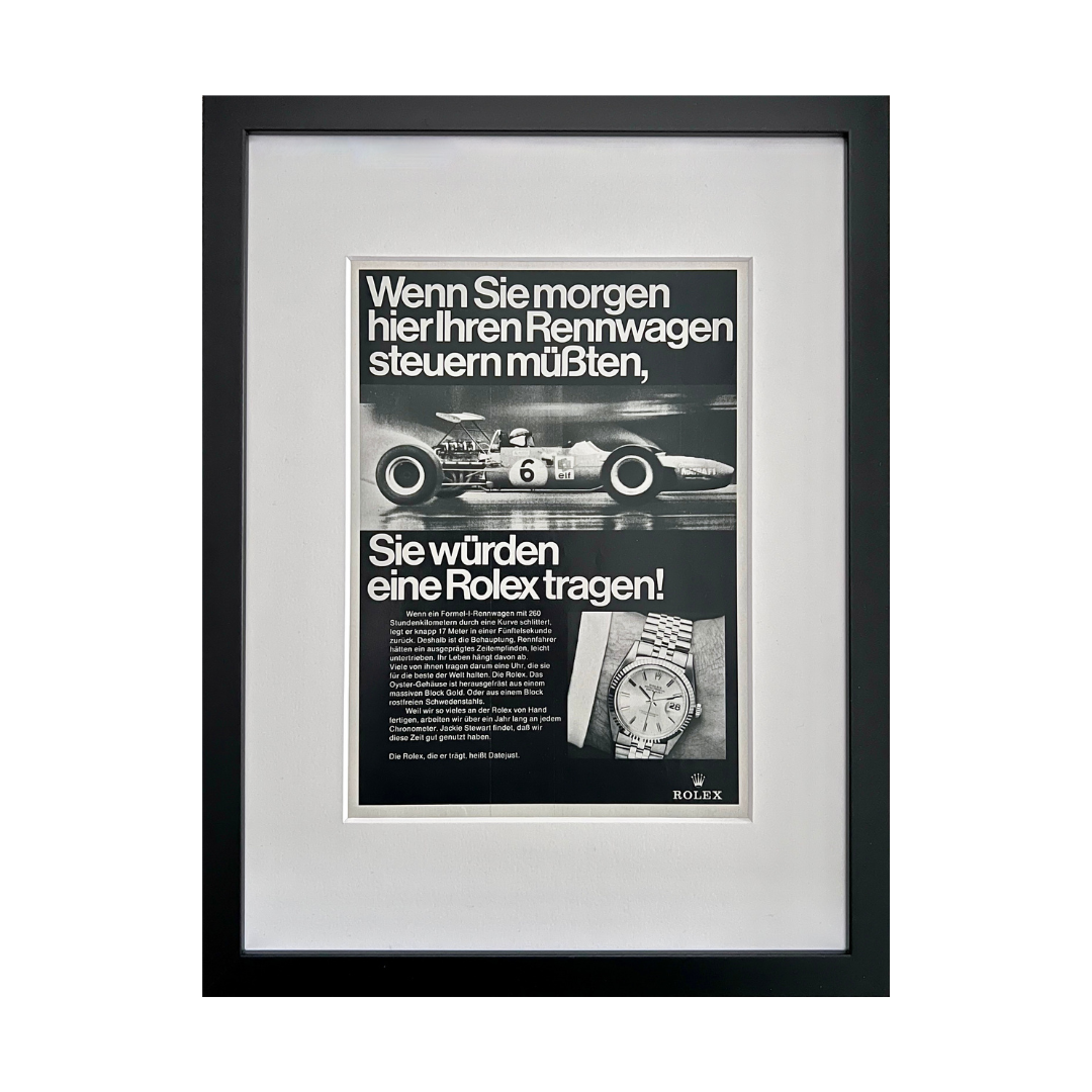 Rolex Rennwagen | VINTAGE WERBEANZEIGE