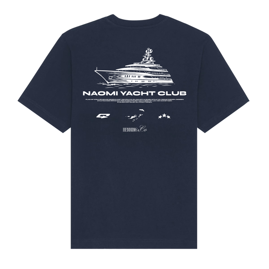 NAOMI YACHT CLUB - Heavy T-Shirt Oversize French Navy