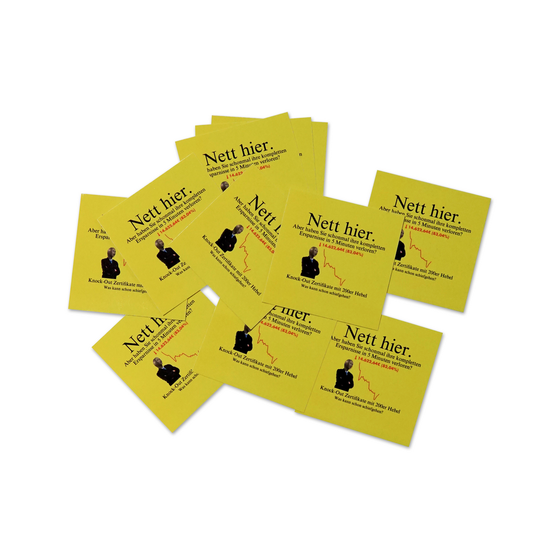 Sticker Set "NETT HIER"